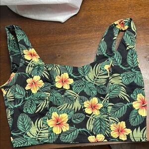 Collectif Tropical Floral Crop Top